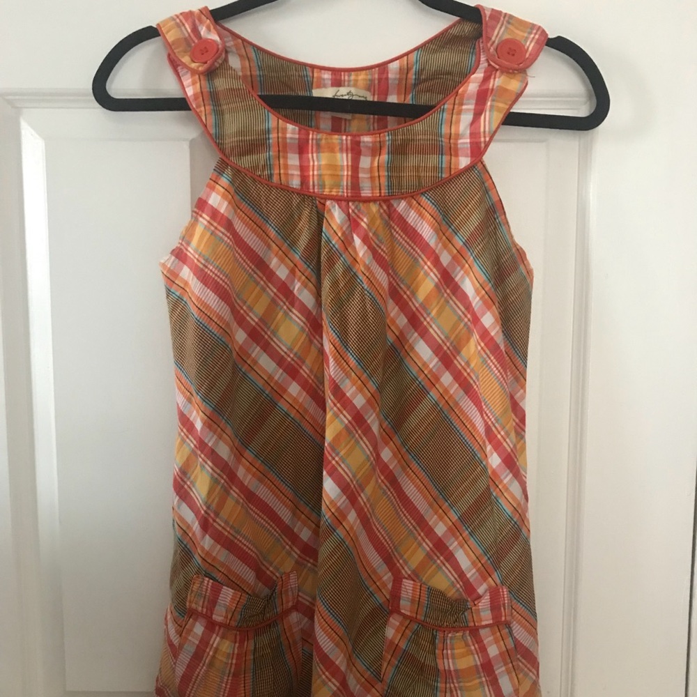 Adorable Orange plaid dress Forever 21 Size Small